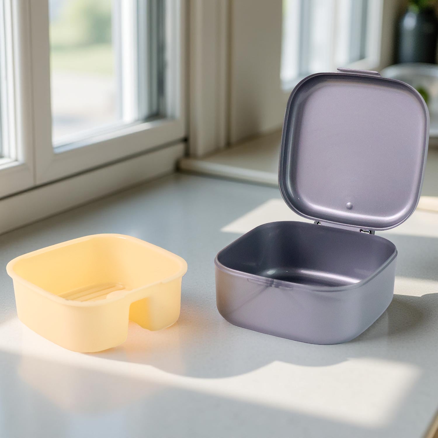 Oblivion Teeth Storage Box with Lid and Inner Tray, DENTURE CASE (1 Pc) Oblivion Teeth Storage Box with Lid and Inner Tray, DENTURE CASE (1 Pc)